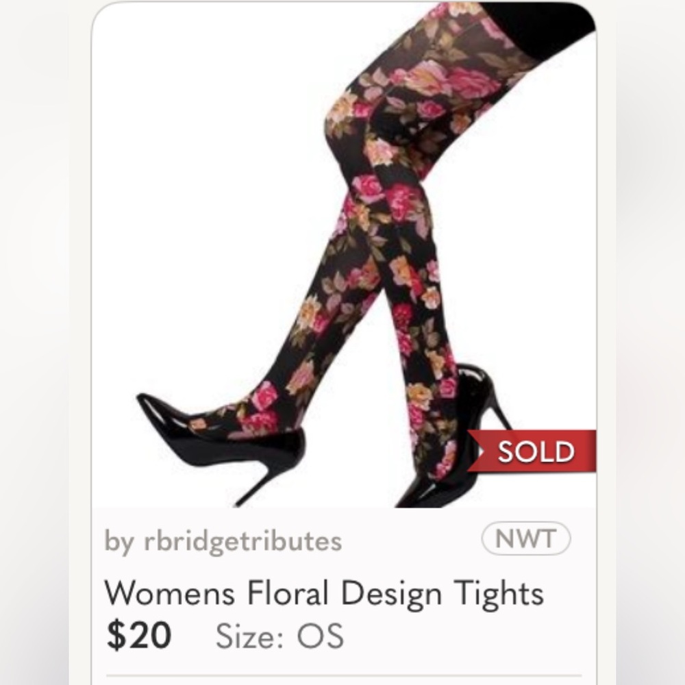 Vibrant Floral Pattern Tights (L-XXL) – Bold & Stylish